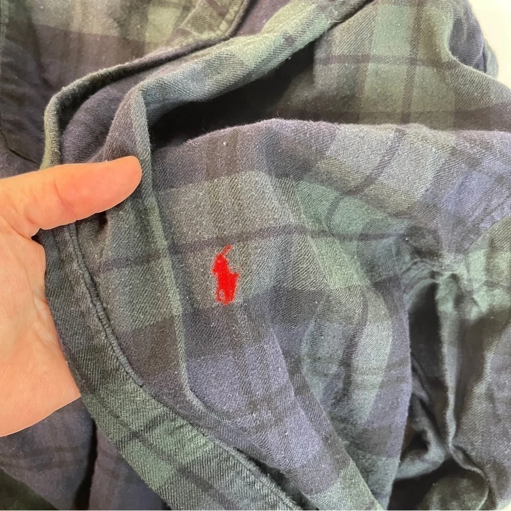 Polo Ralph Lauren Blackwatch Plaid Flannel Robe Large XLarge